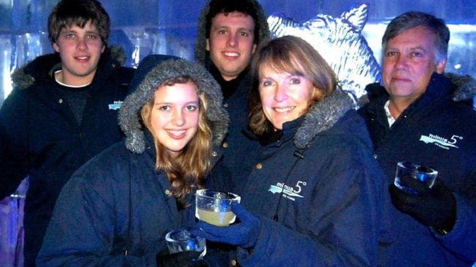 Van Breda family photograph: Henri (top left), Rudi (top middle), Martin (top right), Marli (bottom left), Teresa (bottom right)