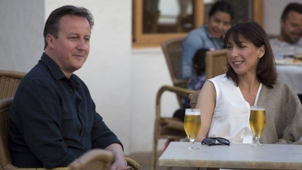 David and Samantha Cameron in Lanzarote