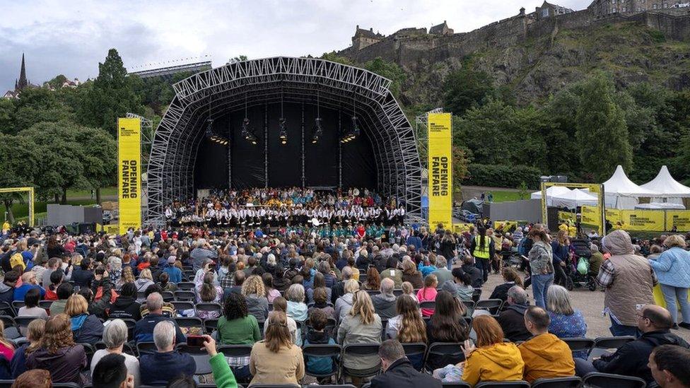 Princes Street Gardens stage