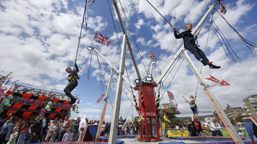 Amusement park at Weston Air Fest