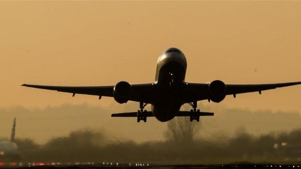 BA plane taking off from Heathrow 6 Jan