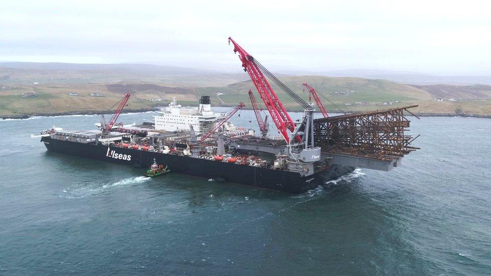 Pioneering Spirit at Lerwick Harbour