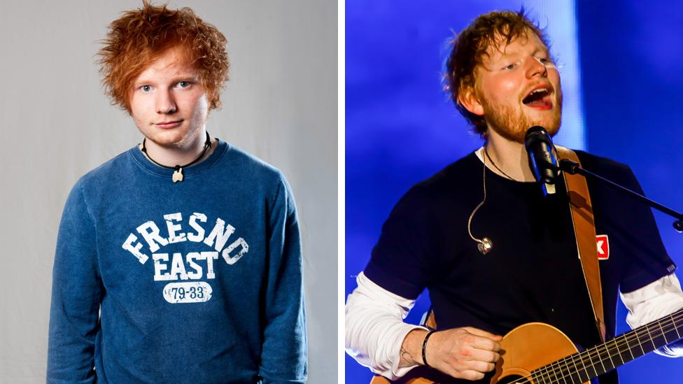 Ed Sheeran now and then