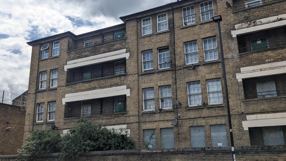 Empty block of flats on Wellington Mews