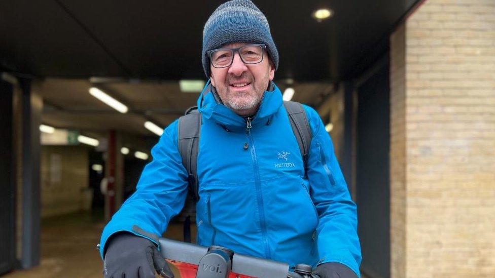 Chris Boardman on a bike