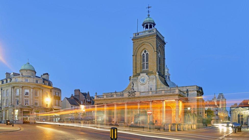 All saints church in the centre of Northampton