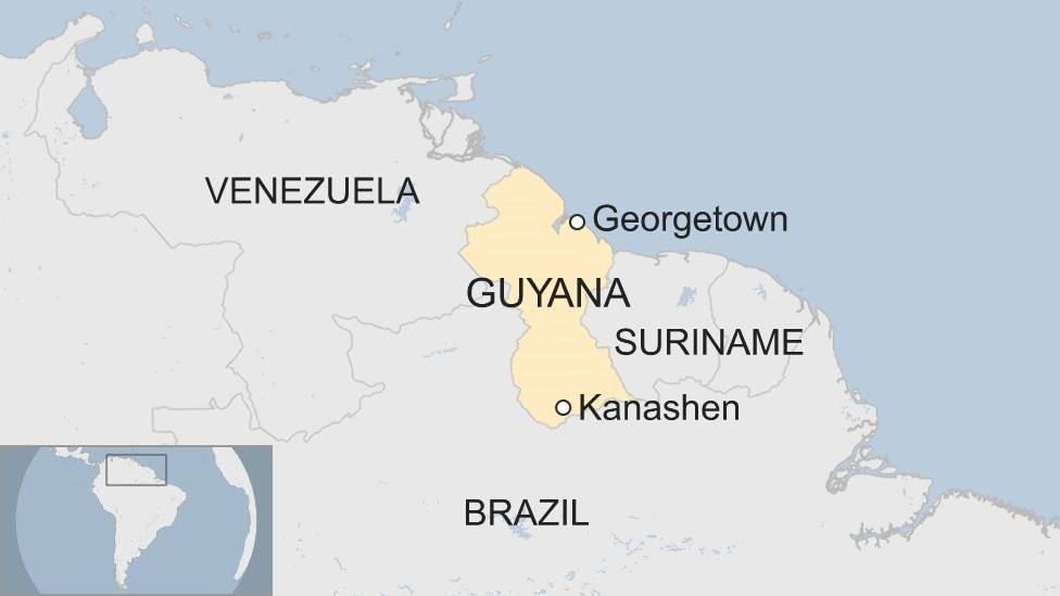 Map of Guyana