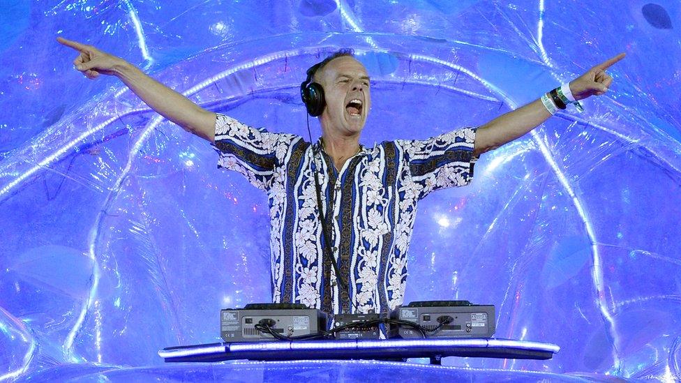 Fatboy Slim during the London Olympic closing ceremony