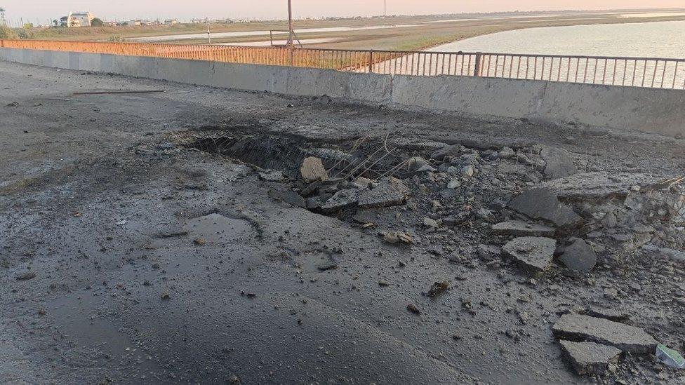 The surface of the Chonhar bridge was damaged prompting traffic to use an alternative route