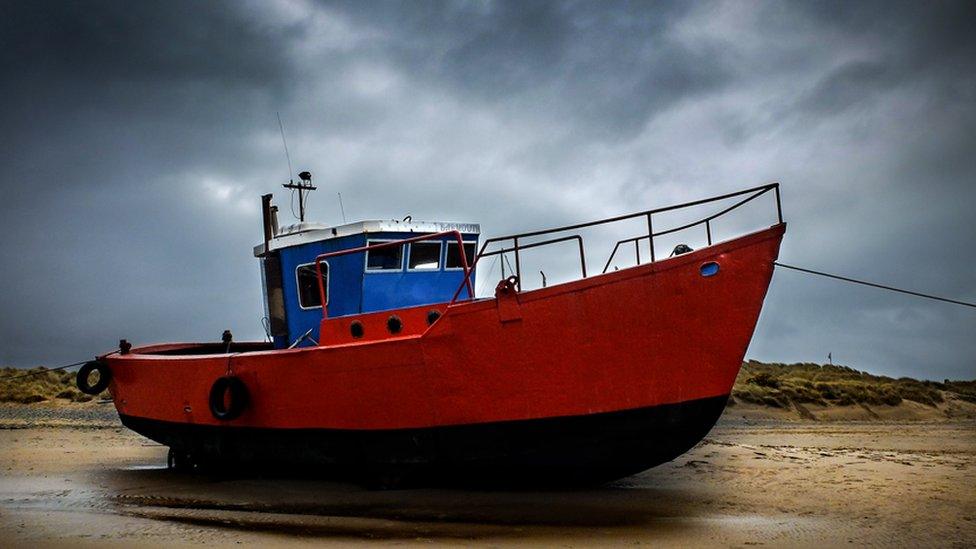 Iwan Williams, from Llanrug, photographed this boat on Barmouth Beach