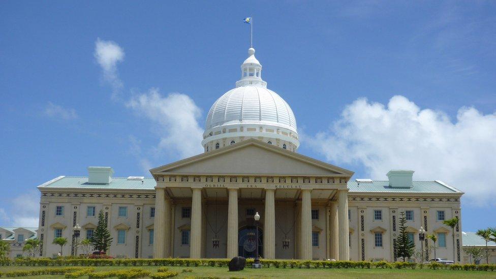 Palau's National Congress, at the new capital of Ngerulmud