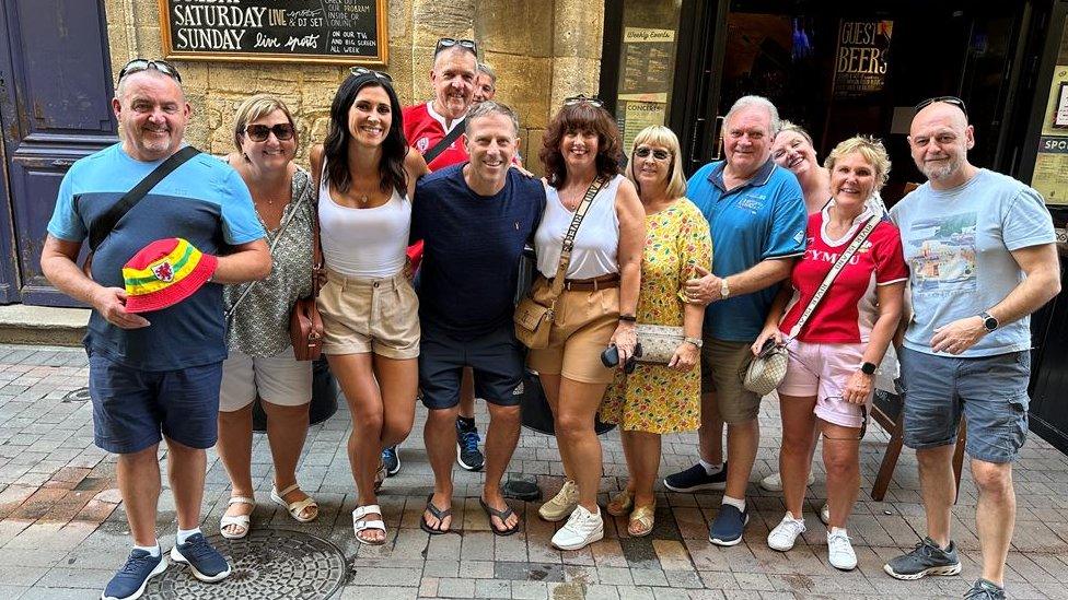 Andrew and Lisa with their tour group