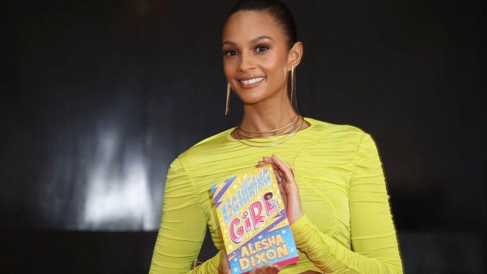 Alesha Dixon with her book