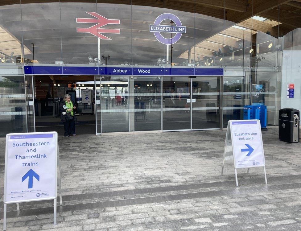 Abbey Wood station main entrance open