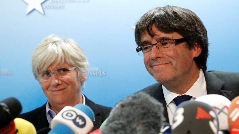 Clara Ponsati and Carles Puigdemont