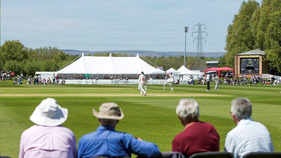 Glamorgan cricket playing in Newport