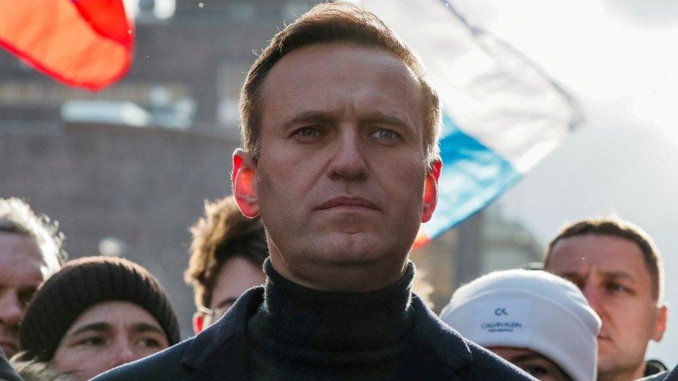 Alexei Navalny in Moscow in February 2020