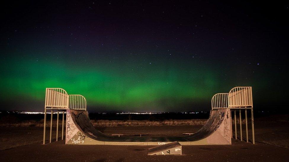 Aurora at skate park