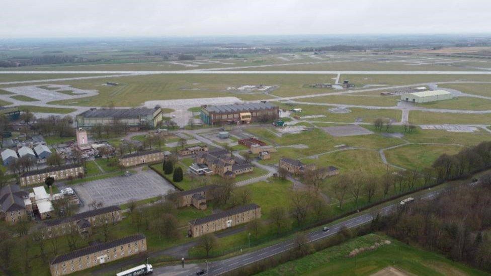 Drone shot of RAF Scampton