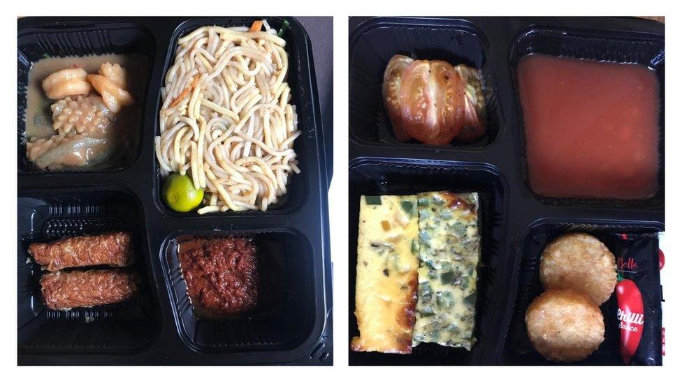 Food received in quarantine in Singapore