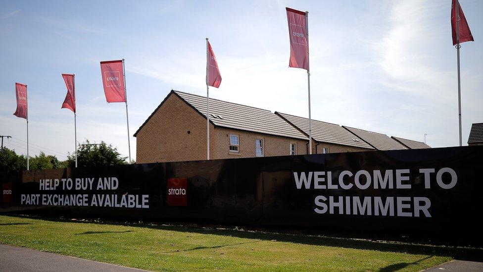 A view of the new Shimmer housing development which will be part demolished to make way for the HS2 high-speed rail link on July 17, 2017 in Mexborough, England