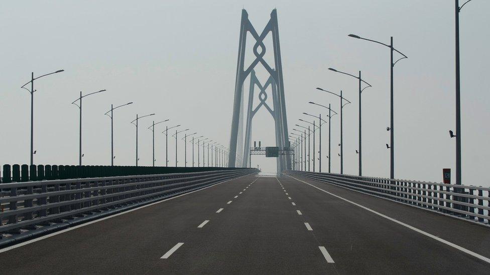 Stretch of the Hong Kong Macau bridge