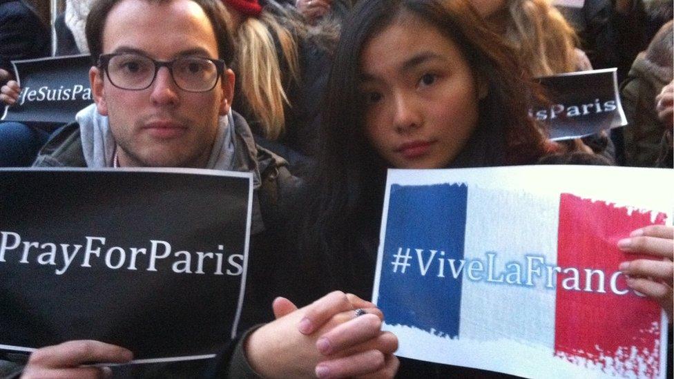 Couple at vigil