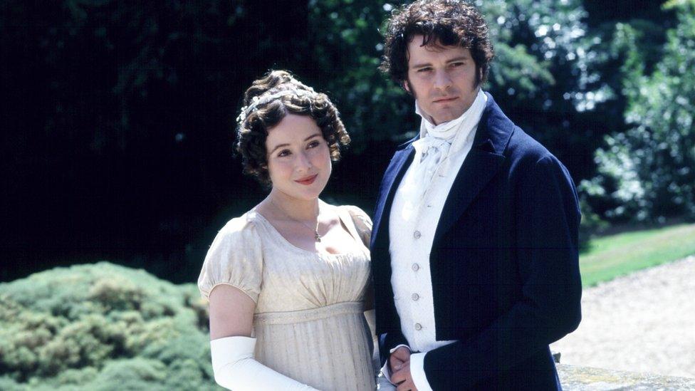 Jennifer Ehle as Elizabeth Bennet and Colin Firth as Fitzwilliam Darcy