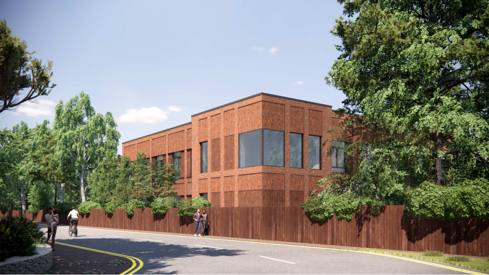 Artist's impression of proposed Chaddesley House building