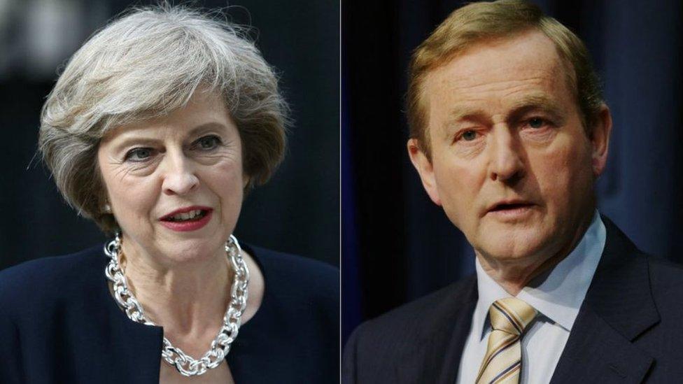 Theresa May and Enda Kenny