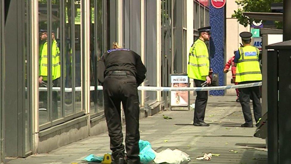 Police on Milton Street in Nottingham