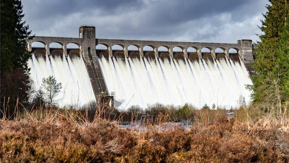 Dam was built as part of a hydro electric generating scheme in Dumfries and Galloway, south west Scotland.