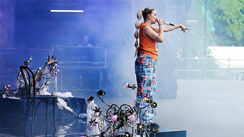 Anne-Marie performing at Big Weekend