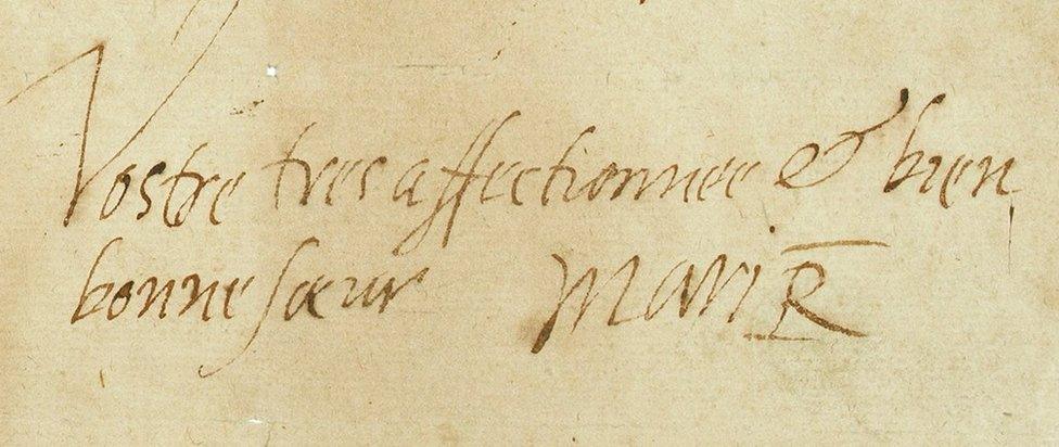 Last letter of Mary, Queen of Scots on show