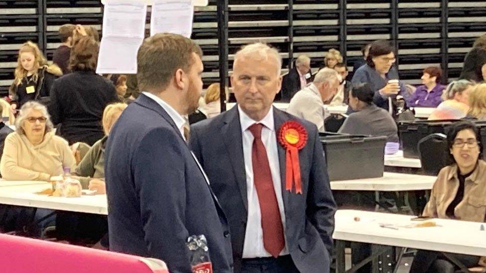 Councillor Ian Ward at the count