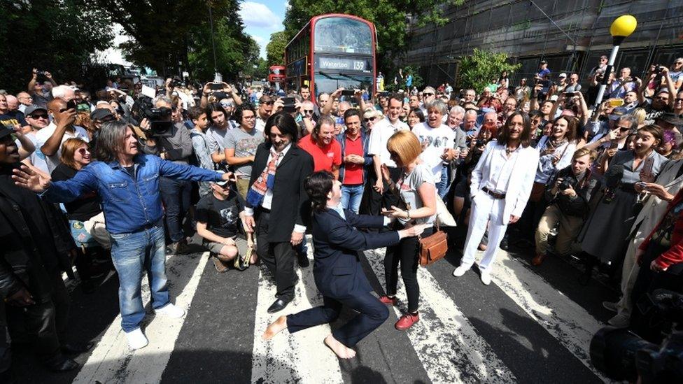 A Paul McCartney impersonator.