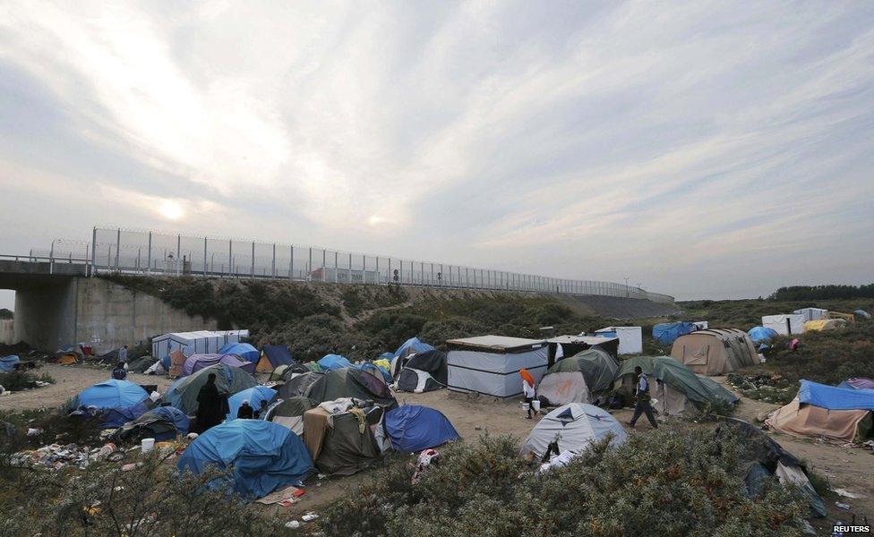 The "new jungle" at Calais