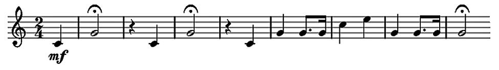 The first few bars of the Last Post