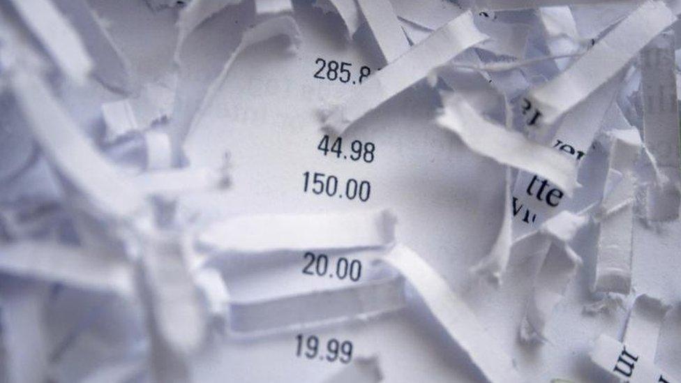 Shredded document