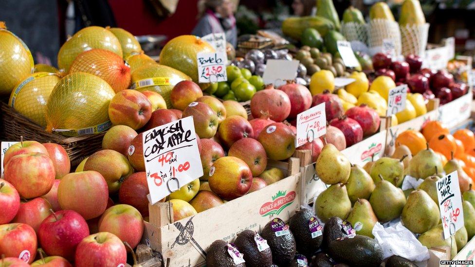 Fruit on a market stall