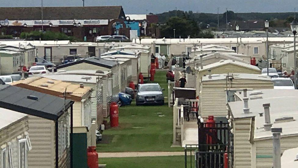 A view of Sealands Caravan Park