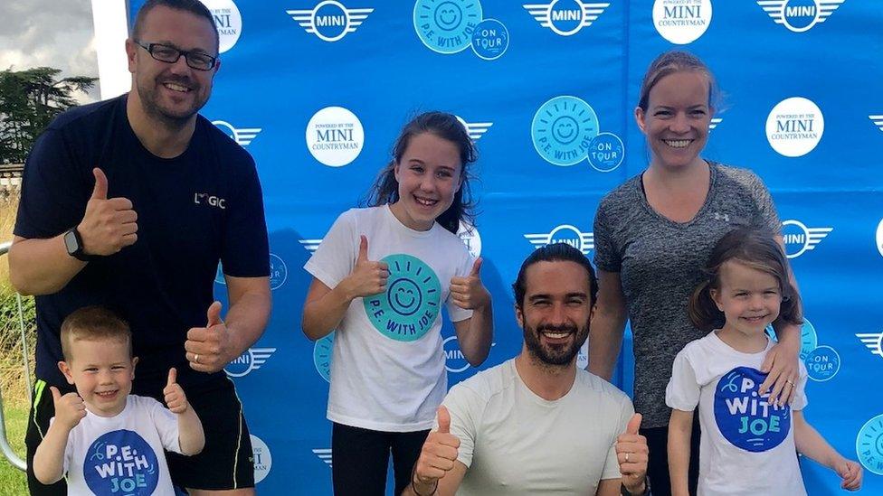 Murphy family with Joe Wicks