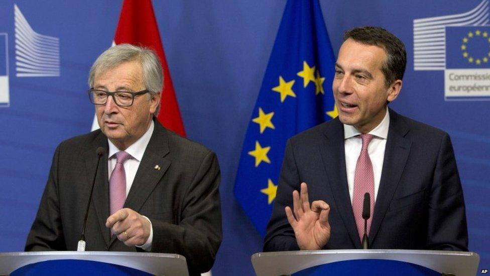 Jean-Claude Juncker and Christian Kern