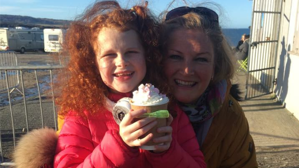 Ella with her donor's mother, Lindsay