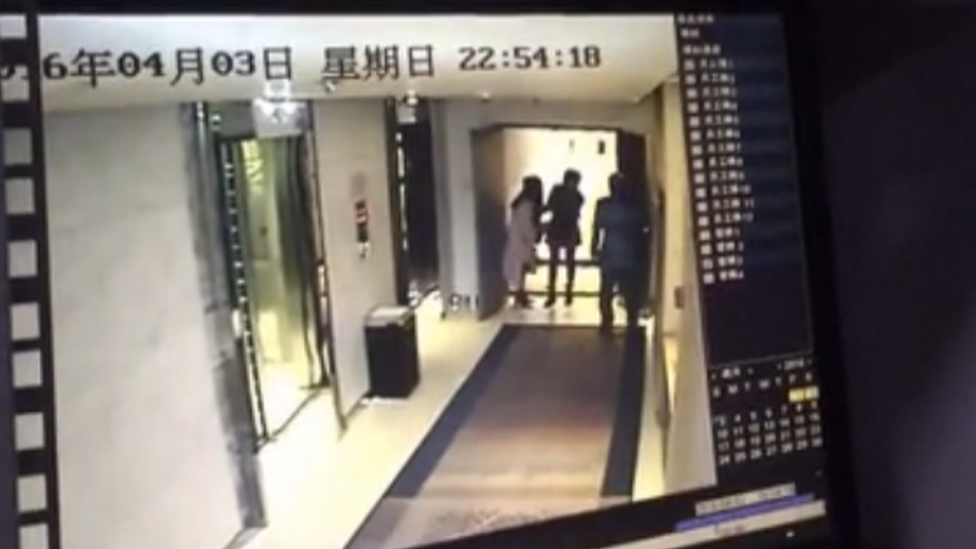 Screengrab of video uploaded to Youku by user Wanwan_2016 that appears to show a woman being assaulted in a Beijing hotel