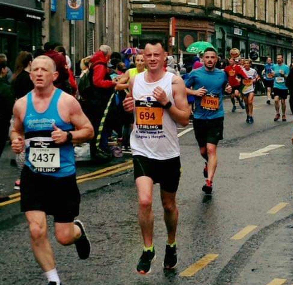 Iain running a marathon