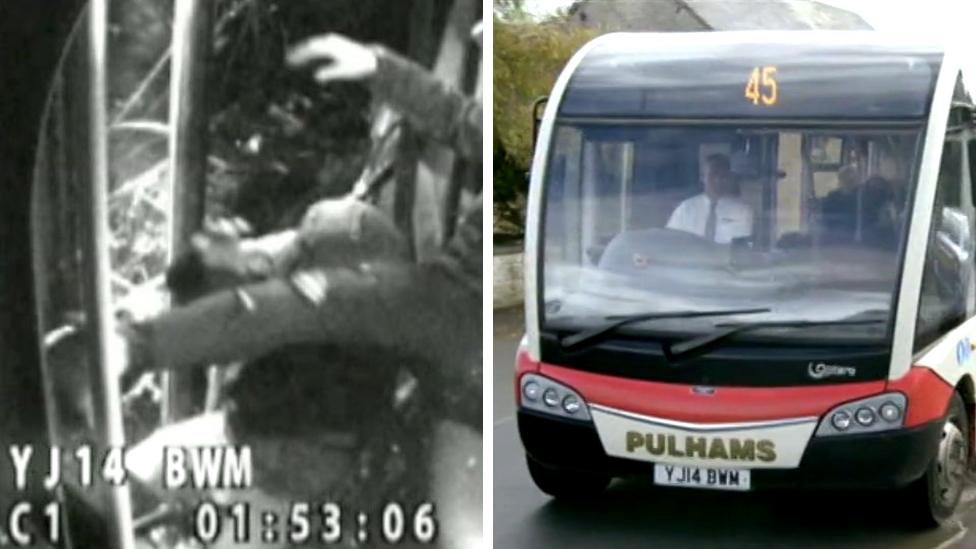 CCTV footage and bus