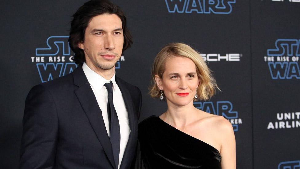 Adam Driver and wife Joanne Tucker at the premiere of Star Wars: The Rise of Skywalker