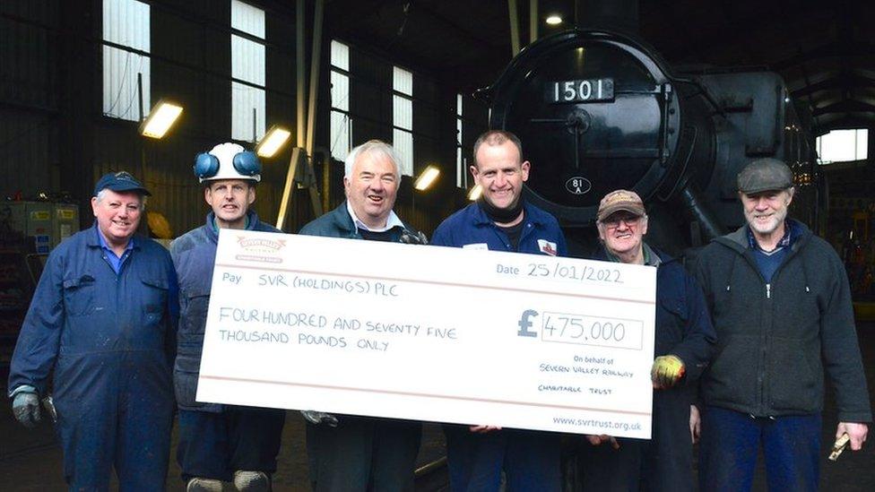 Volunteers and staff at Severn Valley Railway