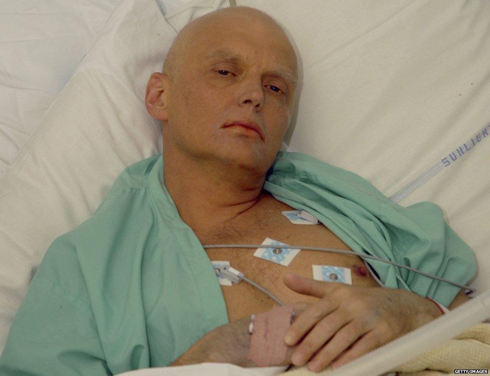 Alexander Litvinenko is pictured at the Intensive Care Unit